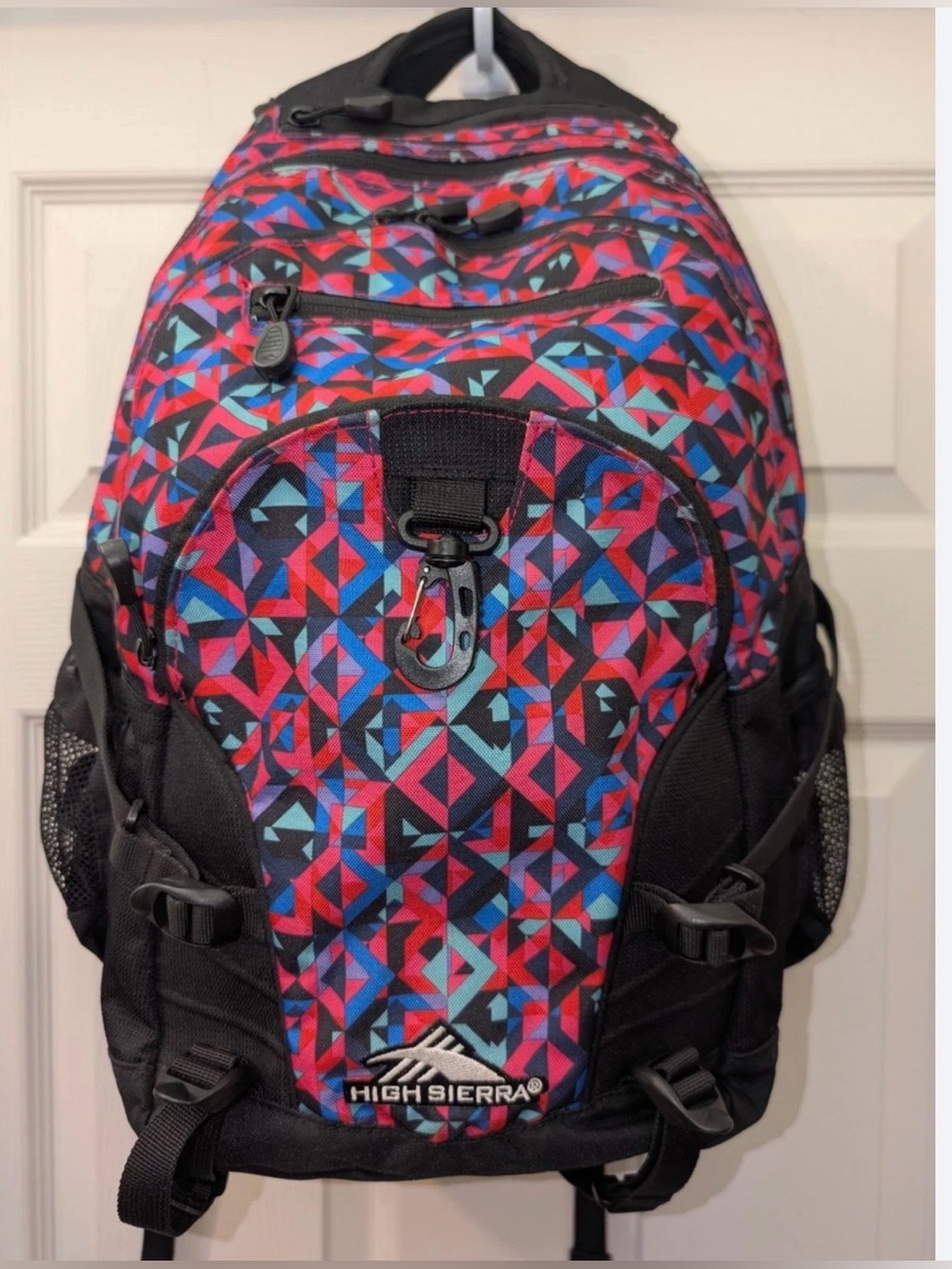 High Sierra Backpack Pink Blue Kaleidoscope | Large Capacity | Back to School